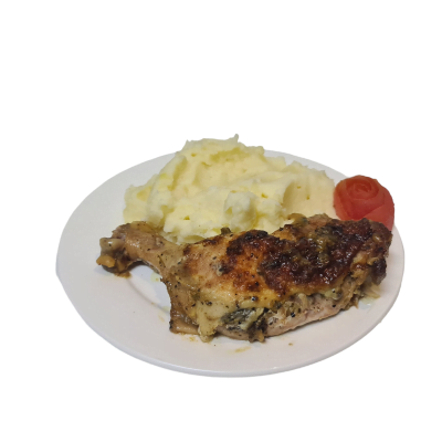 Pollo Asado con Agregado + Ensalada + Pan Amasado